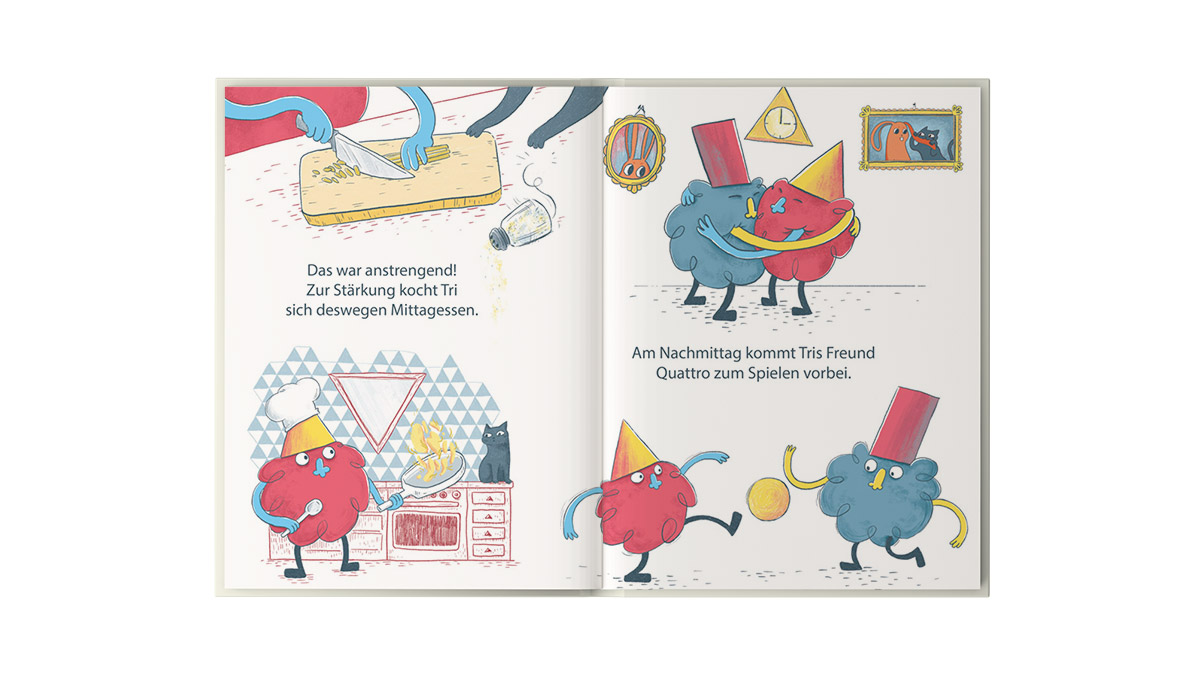 Kinderbuchillustration für Musiklexikon, Triangel